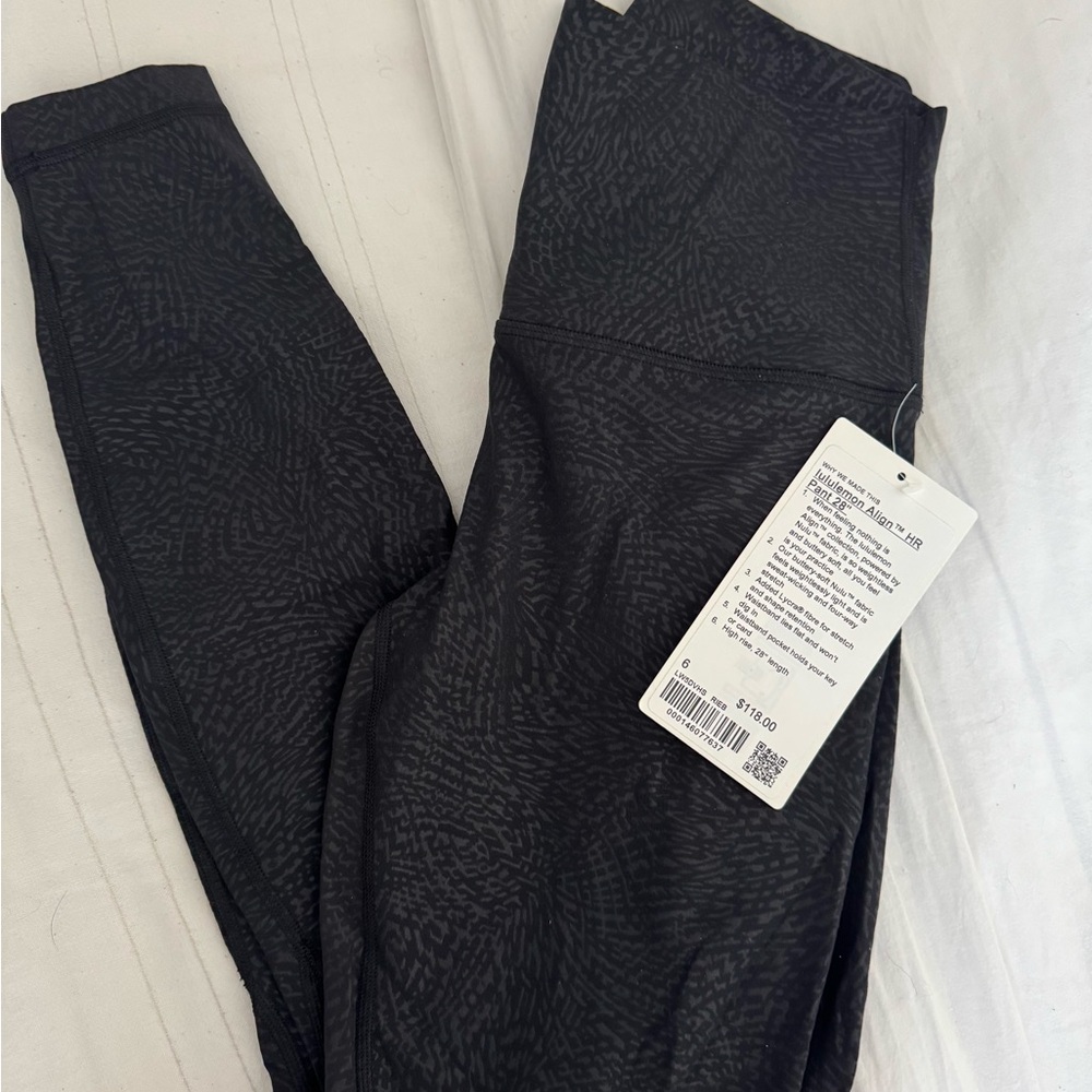 Lululemon Black Patterned Leggings